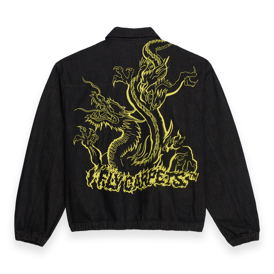 Dragon Embroidered Denim Jacket