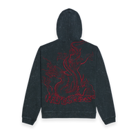 Dragon Embroidered Hooded Zip Up